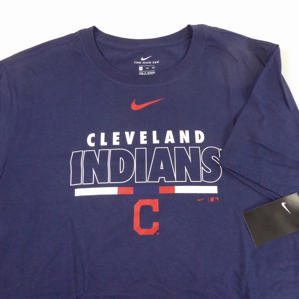 Nike Cleveland Indians 100% Cotton T-Shirt NWT Blue Guardians XXL